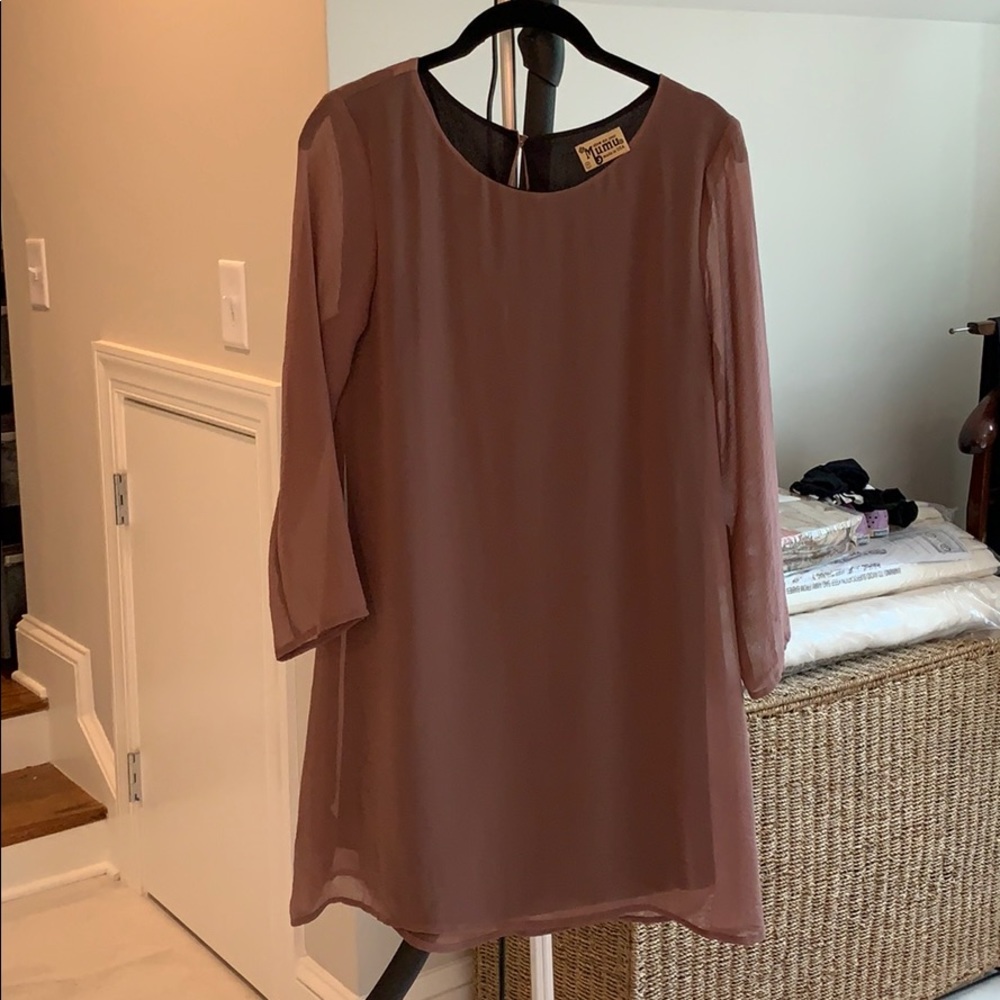Show Me Your MuMu brown mini dress Sz M